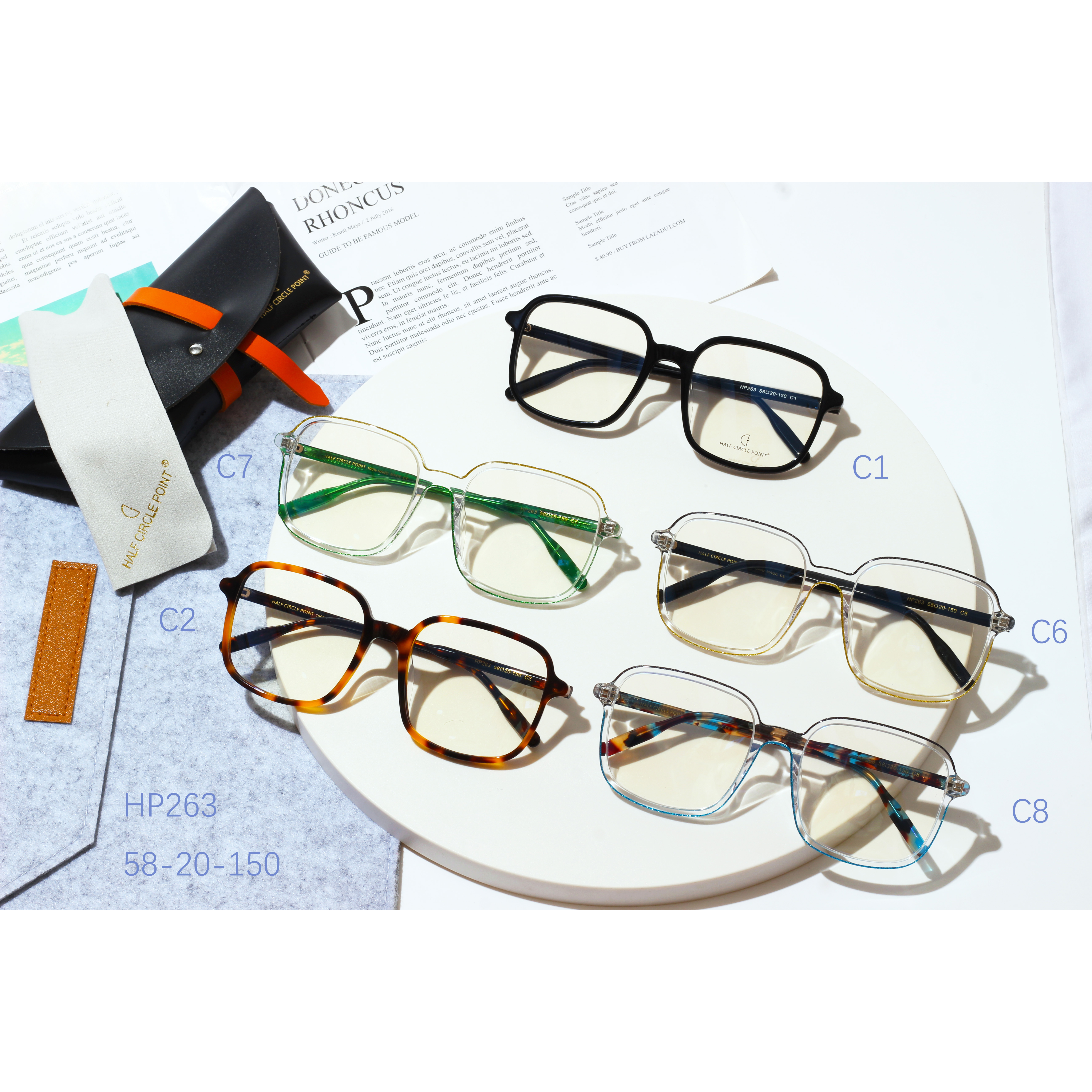 Fashion new acetate model prescription glasses