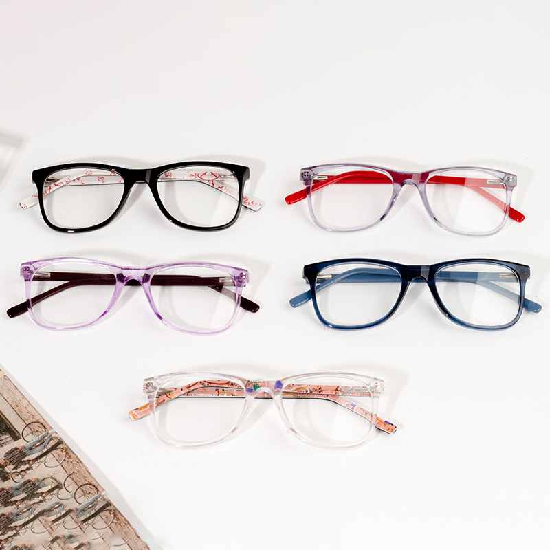 Boy Girls Kids Fashion Acetate Square Eyewear Frames