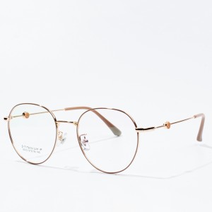 Eyewear Titanium pigura optik borongan Kacamata Metal