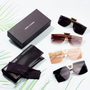 new square retro ins fashion clear sunglasses