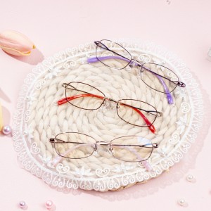 Frèamaichean eyeglass titanium iomall beag