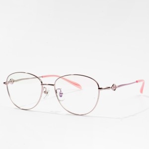 Monturas de gafas ligeras de titanio para mujer.