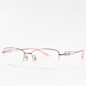 Frèamaichean eyeglass titanium fìor-ghlan airson boireannaich