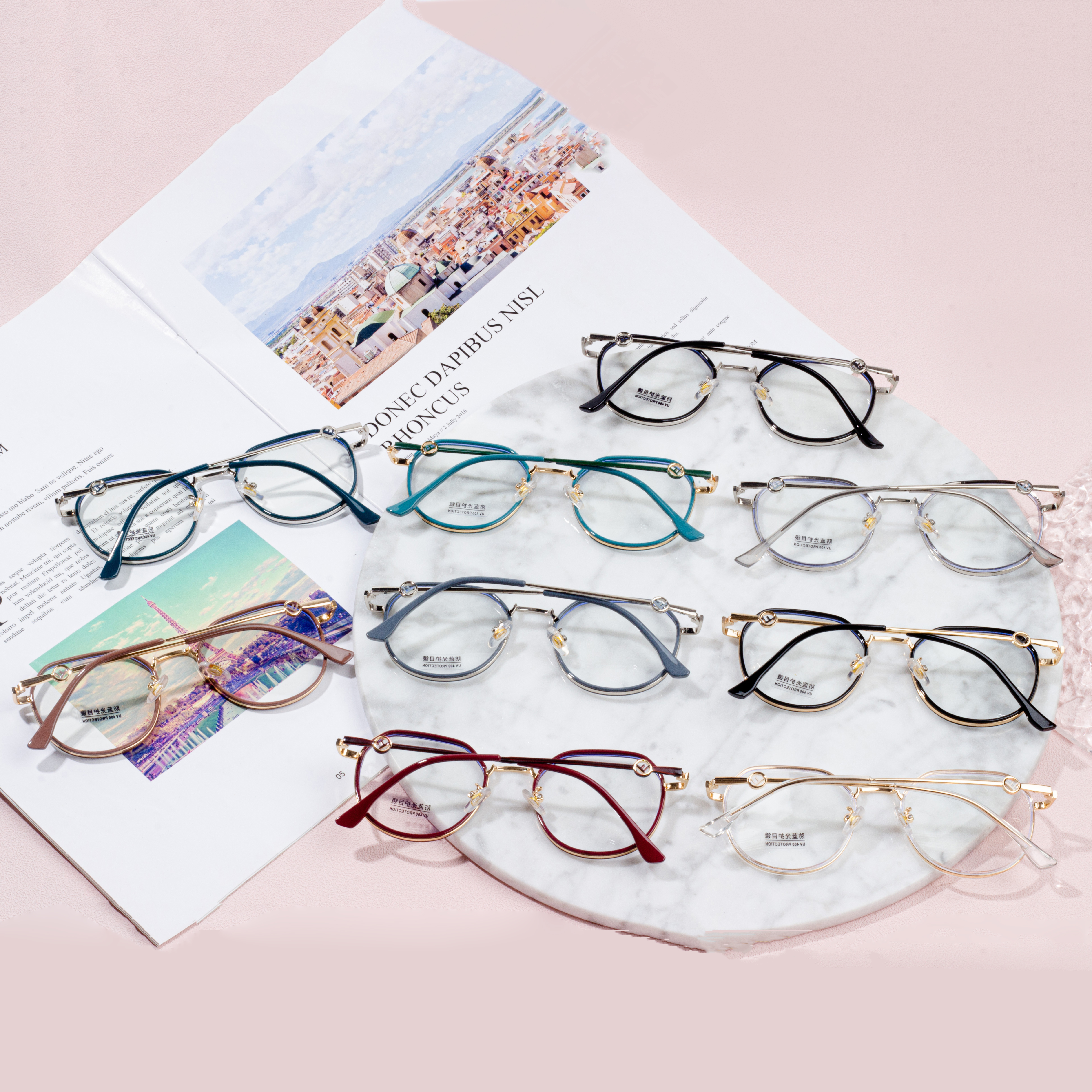 Vintage Metal Glasses Frame Optical Eyeglasses Frame