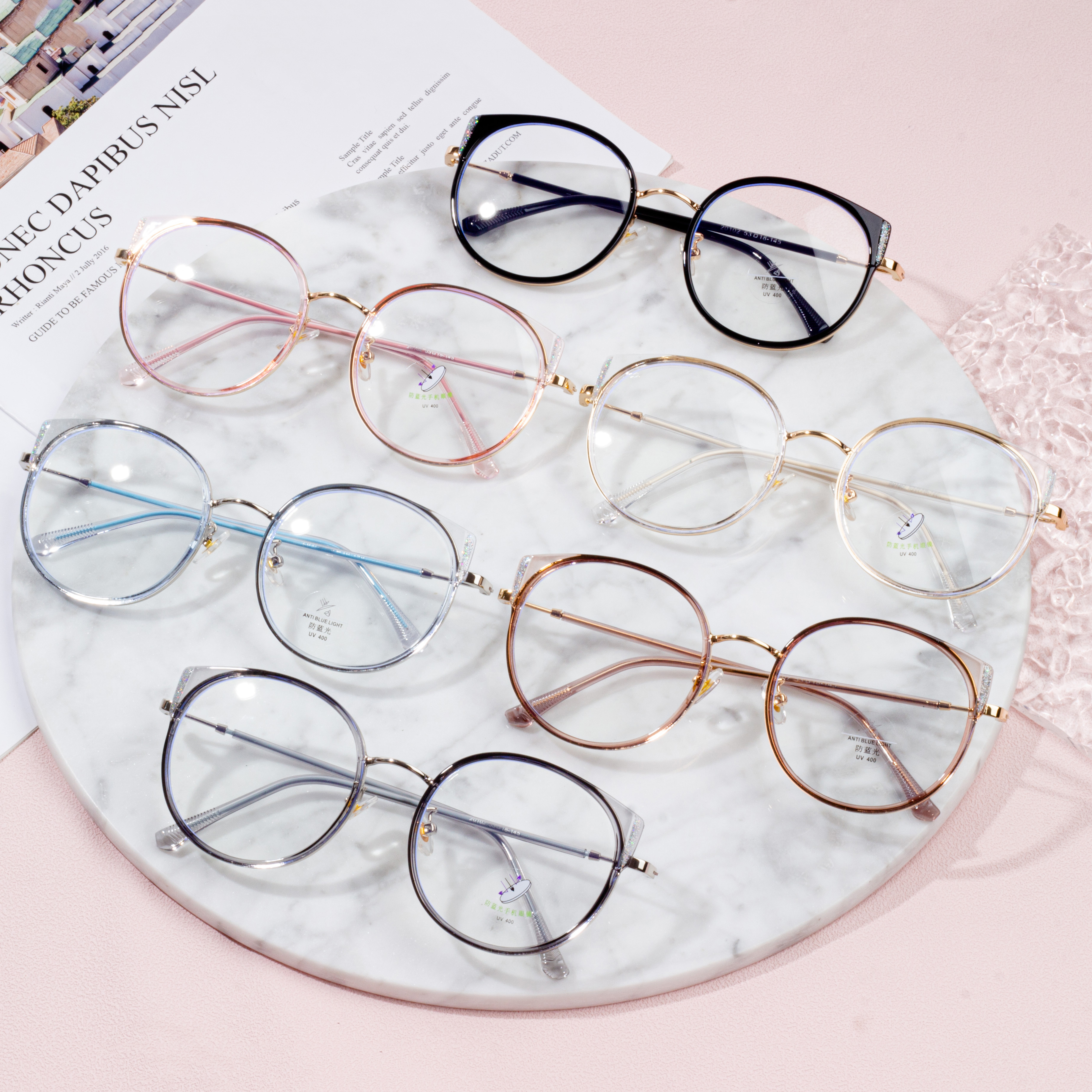 Fashionable eyeglasses frames cat eye optical frames