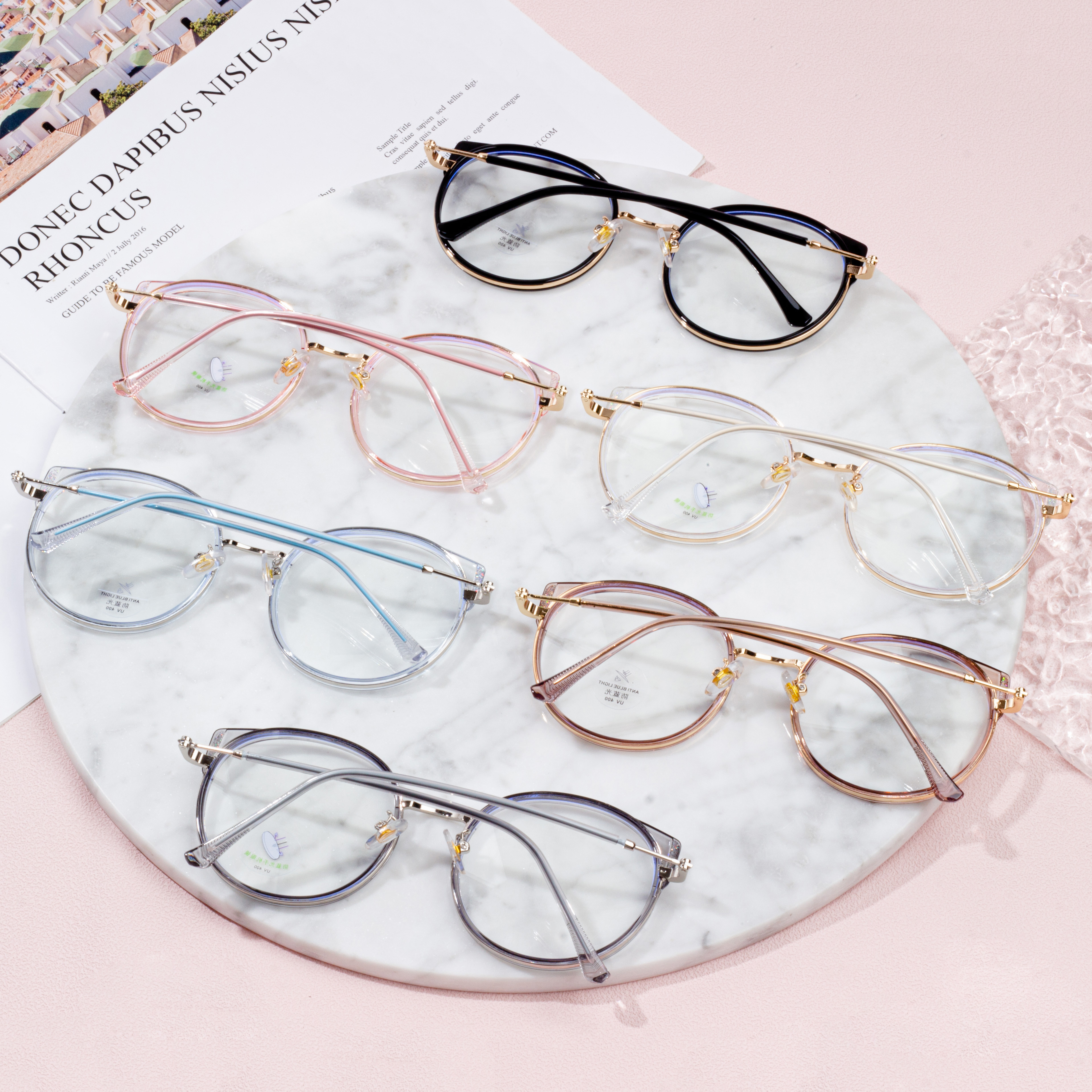 Modieuze brilmonturen cat eye optische frames