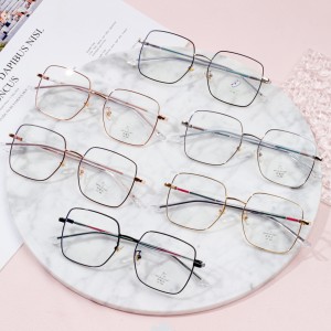 retro eyeglasses frame metal eyewear