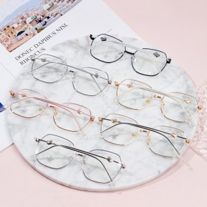 Na-ekpo ọkụ ire ejiji Women metal Optical Frames