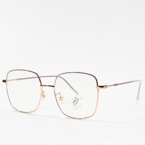 retro eyeglasses frame metal eyewear