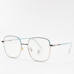 retro eyeglasses frame metal eyewear