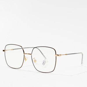 retro eyeglasses frame metal eyewear