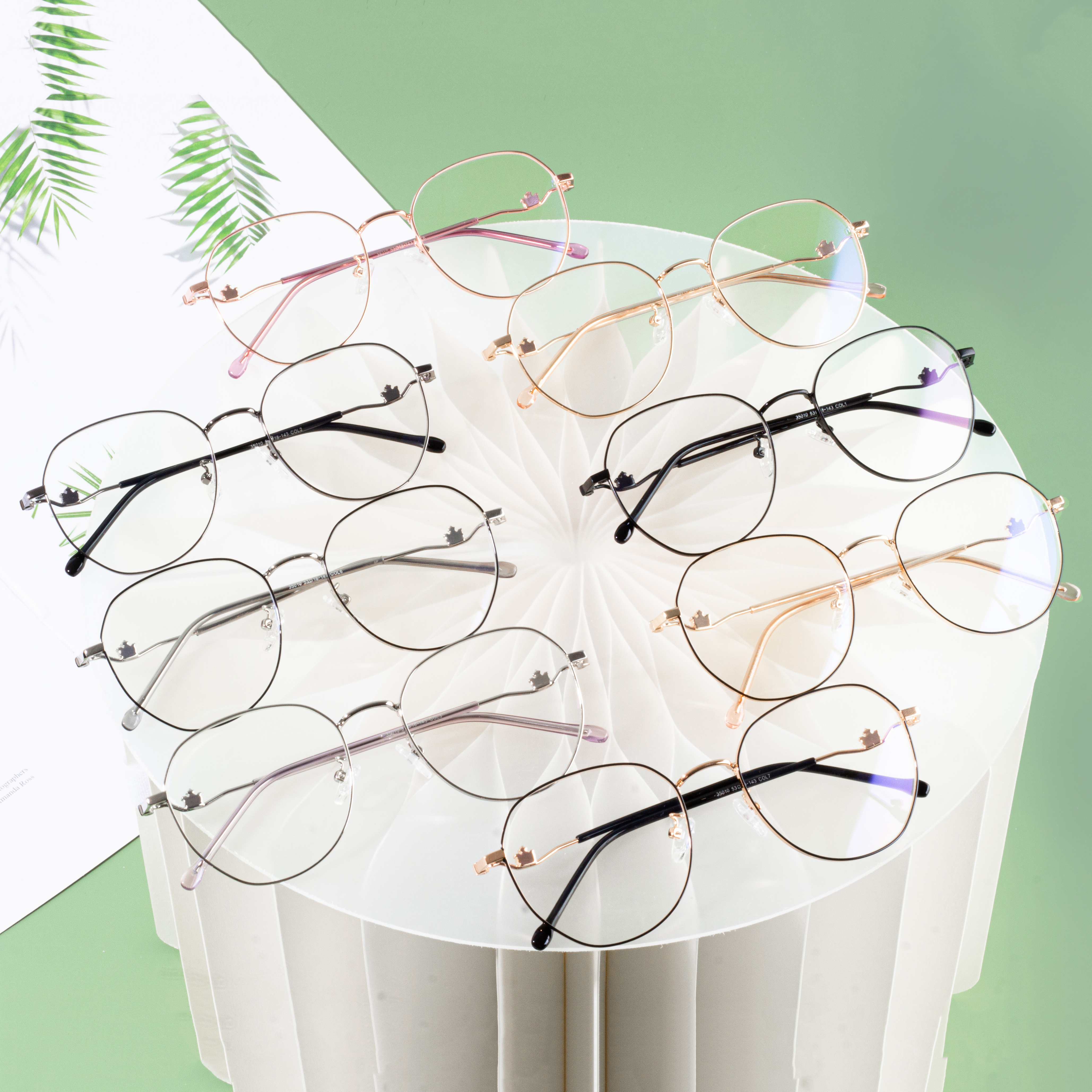 round optical spectacle metal glasses frames