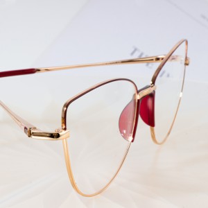 Wholesale Metal Eyeglasses Oversize Round Optical Glasses Frame For Women