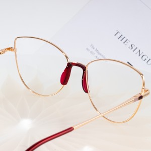 Wholesale Metal Eyeglasses Oversize Round Optical Glasses Frame For Women