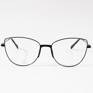 Wholesale Metal Eyeglasses Oversize Round Optical Glasses Frame For Women