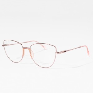 Wholesale Metal Eyeglasses Oversize Round Optical Glasses Frame For Women