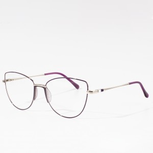 Wholesale Metal Eyeglasses Oversize Round Optical Glasses Frame For Women