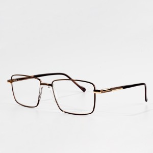 Stoc deiseil Custom Men Prescription Meatailt Optical Frames Eyeglasses