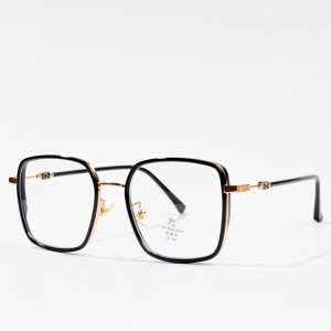 kacamata logam pigura vintage lampu biru ipis blocking retro eyewear