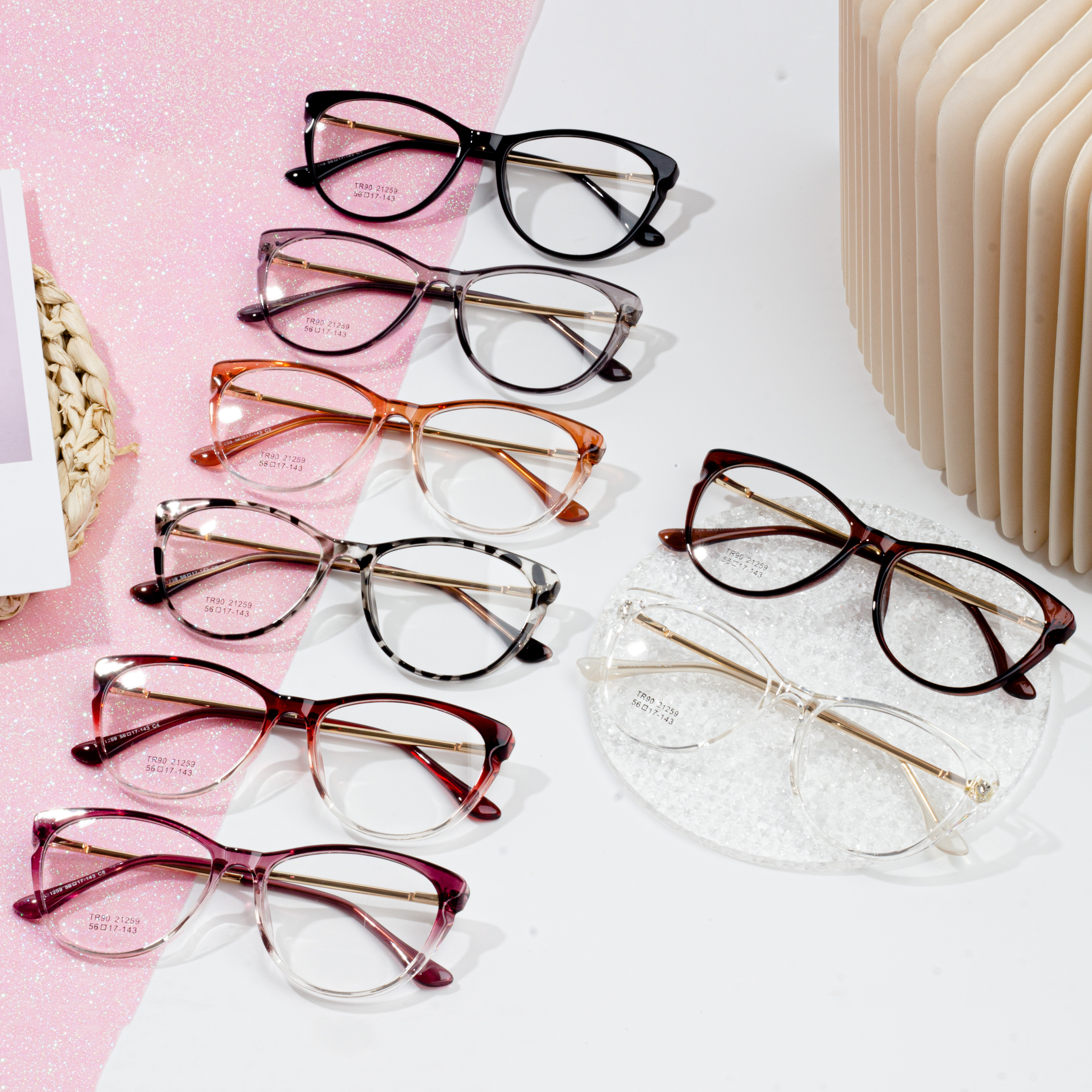 TR90 unique Eyeglasses 2024 eyeglasses trends female