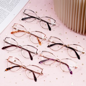 ladies metal cat eye optical မျက်မှန်မျက်မှန်ဘောင်များ