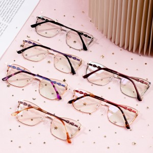 Luxury metal eyeglasses frame fashion glasses for girl