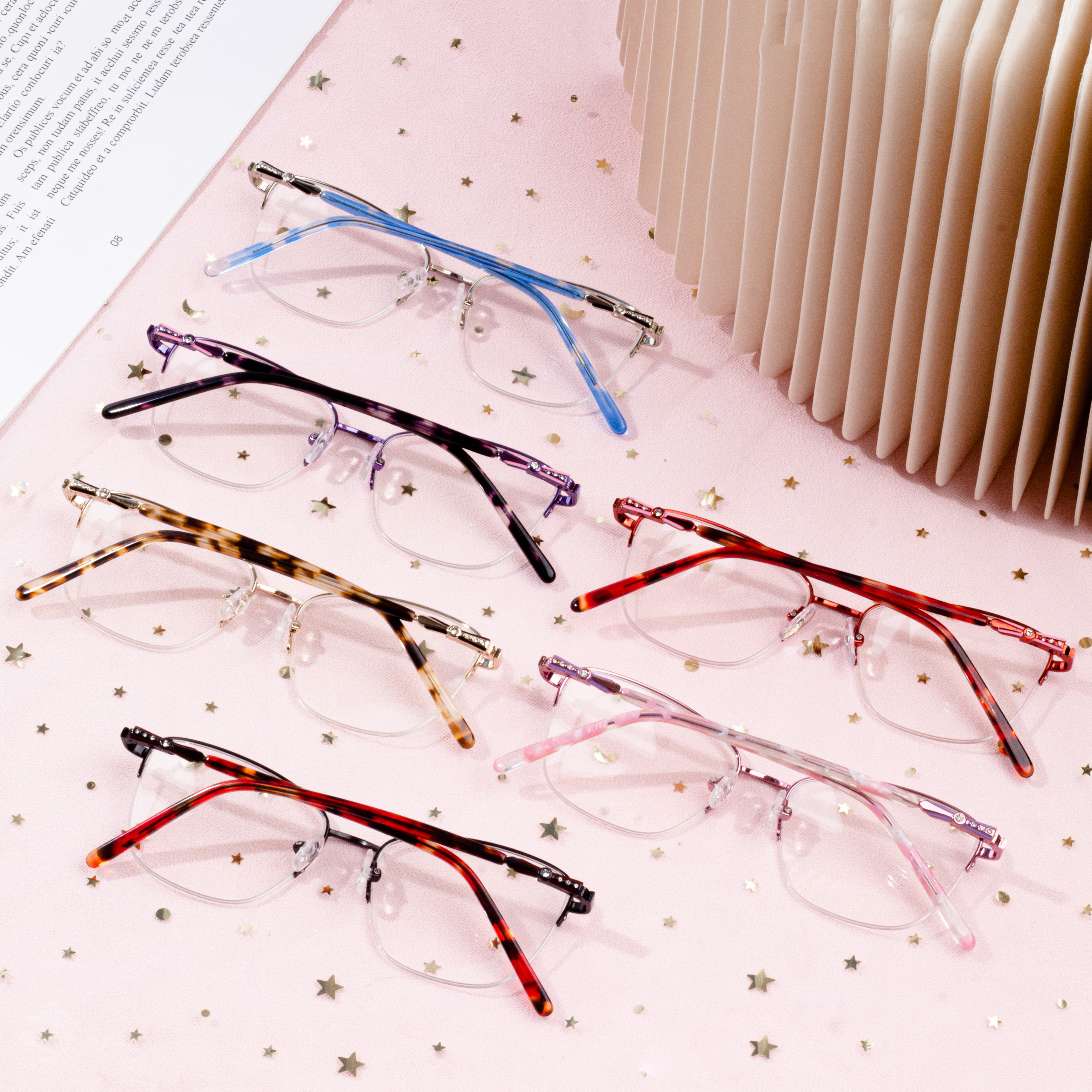 High quality designer eyeglasses frames metal optical glasses