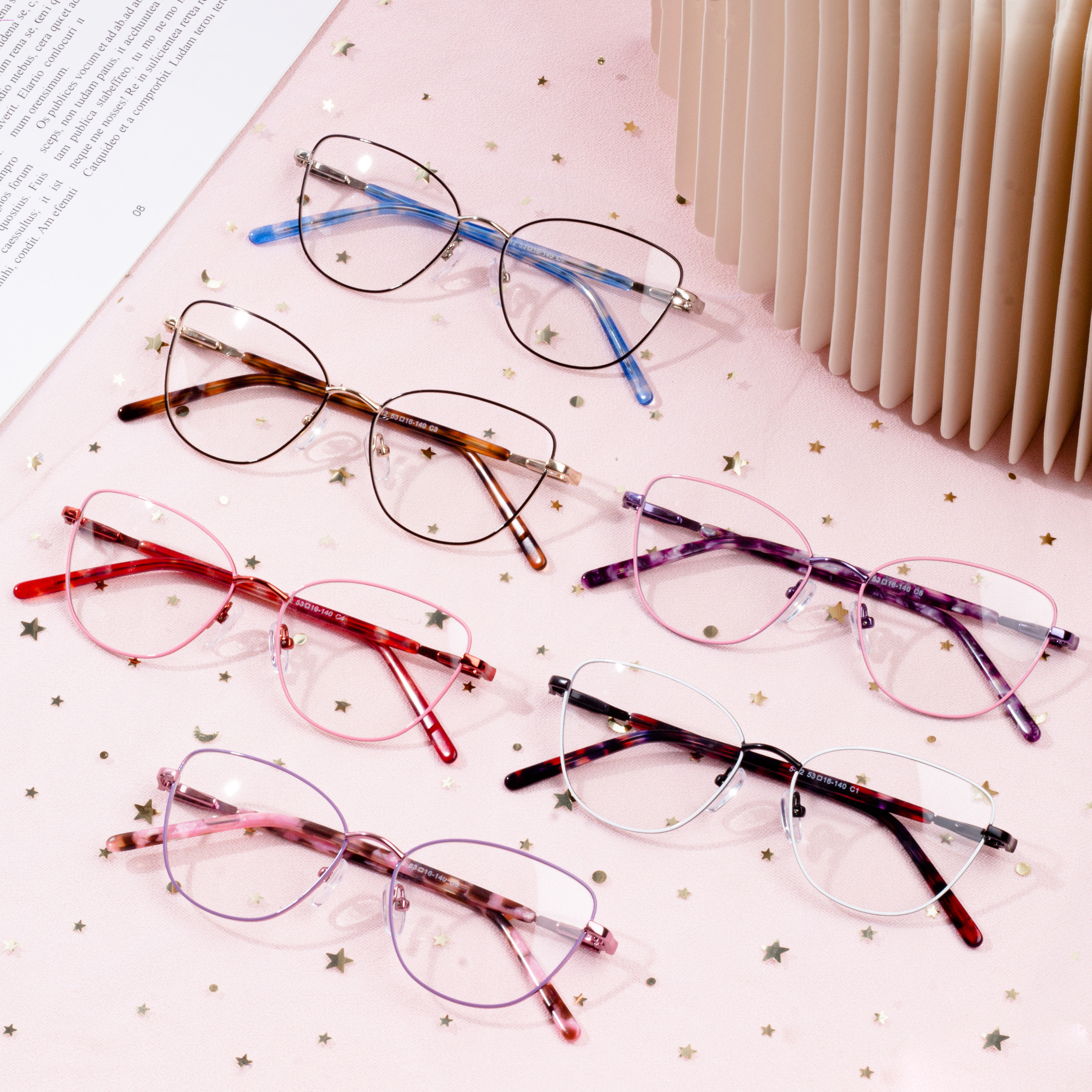 Unique designer metal glasses frames for women