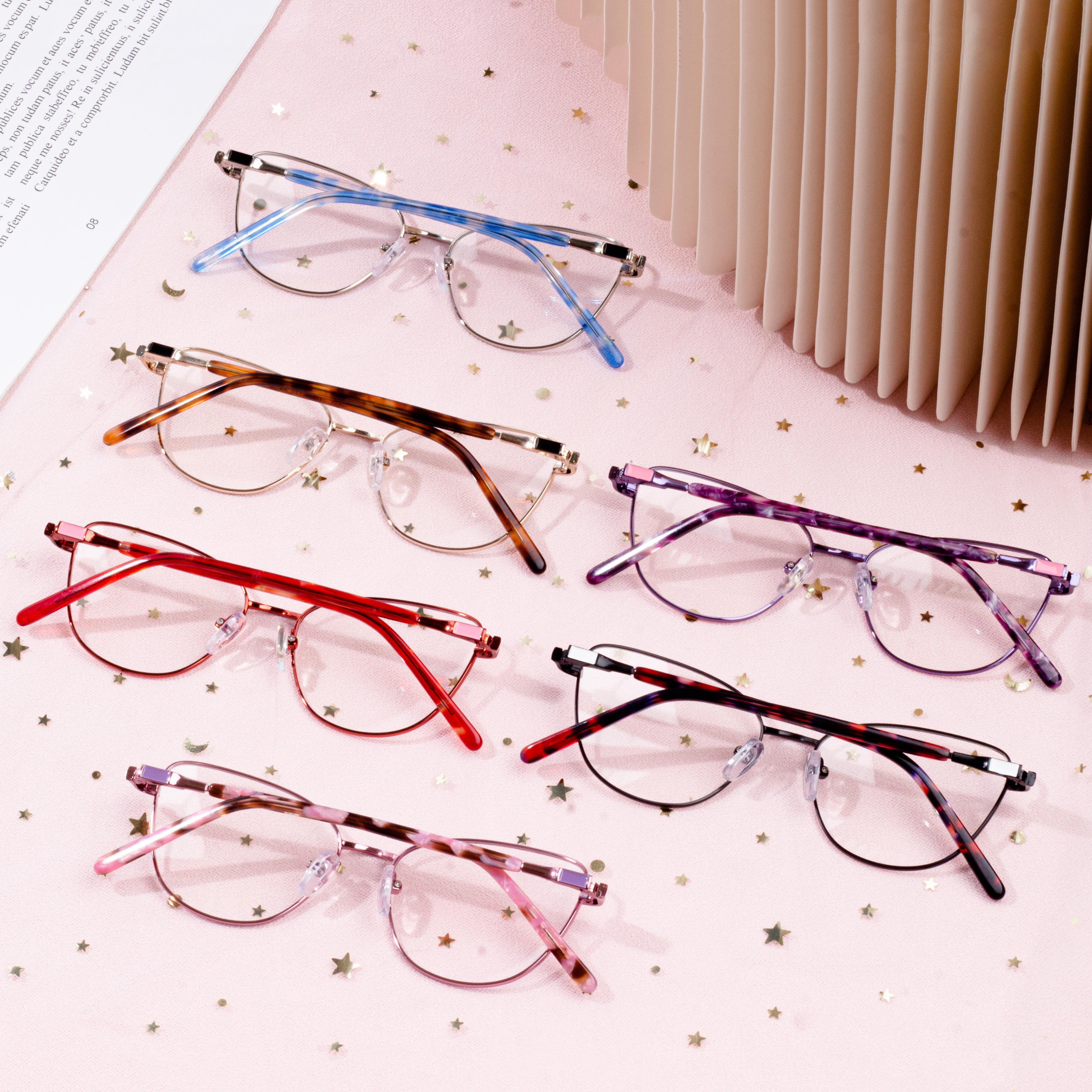 Unique designer metal glasses frames for women