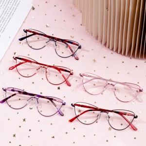 Ffrâm Eyeglasses Optegol Merched Customize Metal Eyeglasses