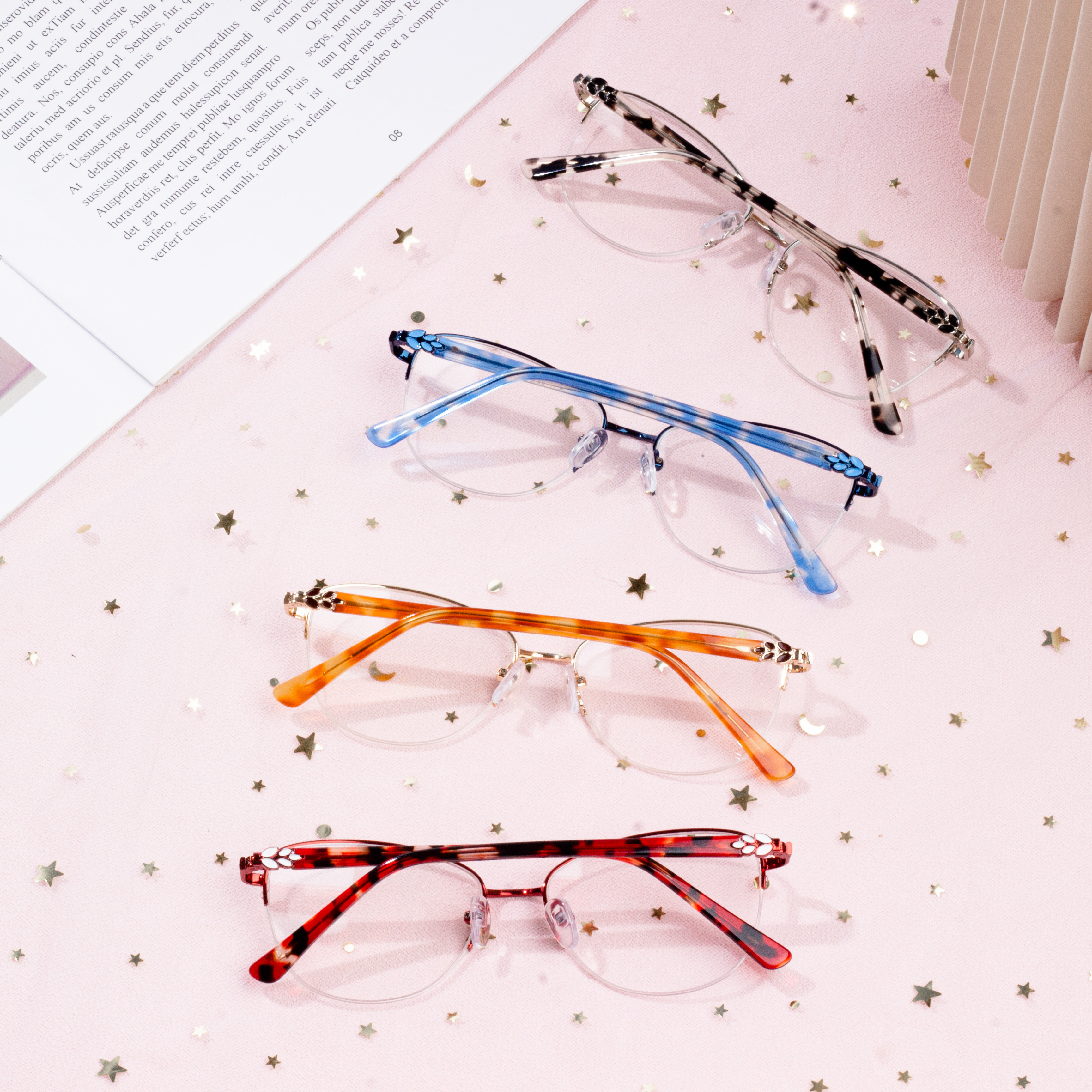 Fashion Anti Blue Light Blocking Optical Eyeglasses Frames ho an'ny vehivavy