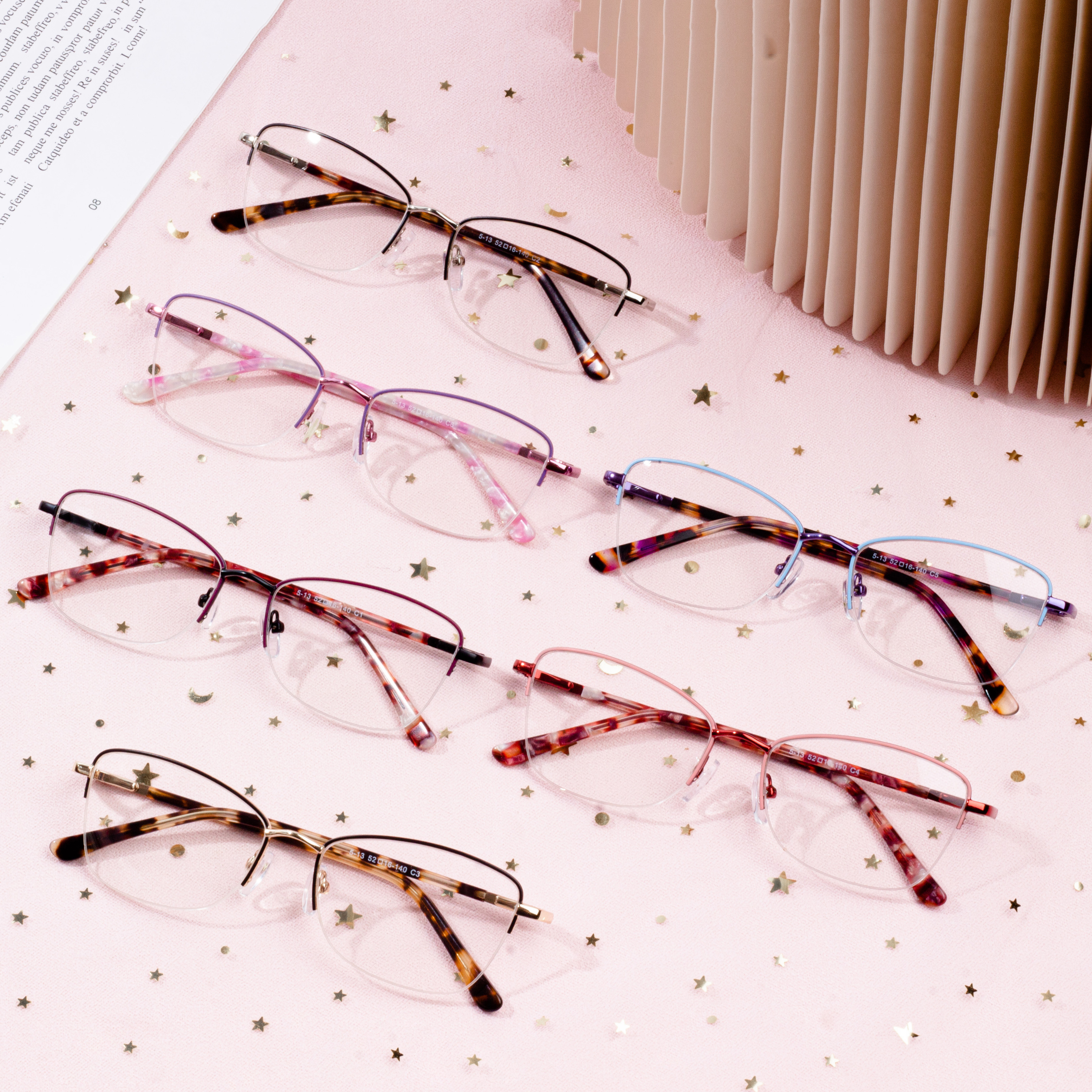 Metal Glasses Optical Eyeglasses Frame Womens