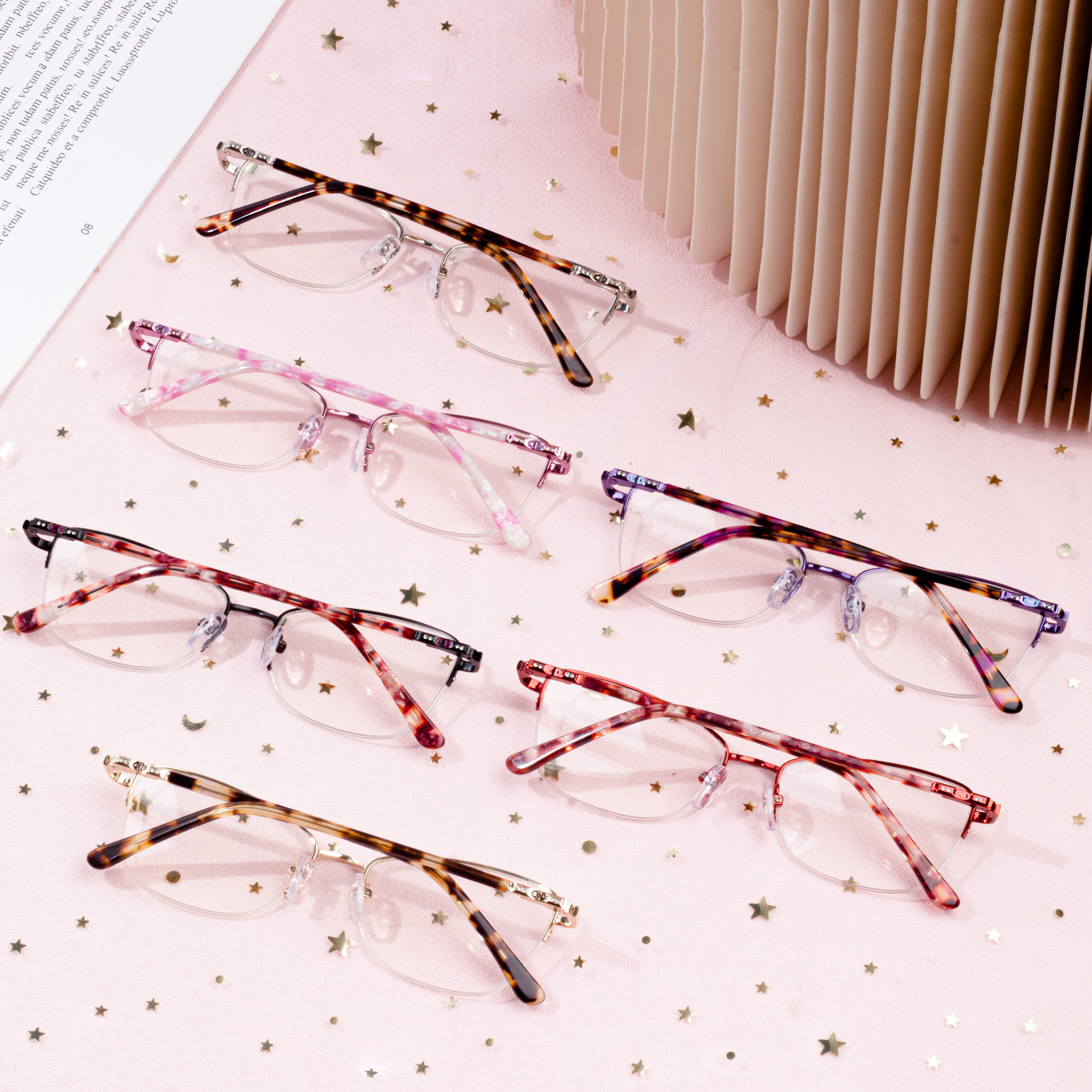 Metal Glasses Optical Eyeglasses Frame Womens