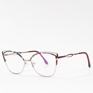 Trendy Anti blue light Hot selling Metal Cat Eye Optical Eye Glasses Frames