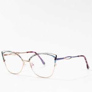 Usong Anti-asul na liwanag Hot selling Metal Cat Eye Optical Eyeglasses Frames