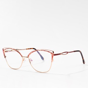 Usong Anti-asul na liwanag Hot selling Metal Cat Eye Optical Eyeglasses Frames