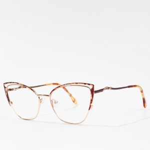 Metal Cat Eye Kacamata Optik Kacamata Eyeglasses Pikeun Awewe