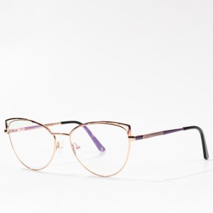 Anti Blue Ray Glasses Metal Cat Eye Eyeglasses Frame