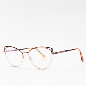 Anti Blue Ray Glasses Metal Cat Eye Eyeglasses Frame