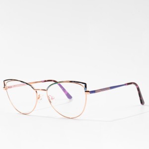 Anti Blue Ray Glasses Metal Cat Eye Eyeglasses Frame