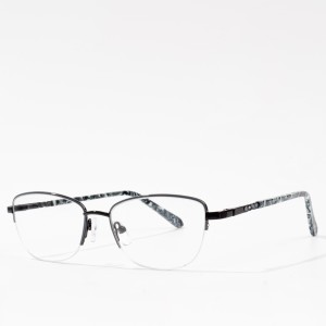 Brýle Metal Frames Anti Blue Light Optical Women Half Rim Eyeglasses