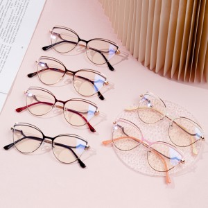 Ugogbe anya anya Retro metal Frames Spectacles