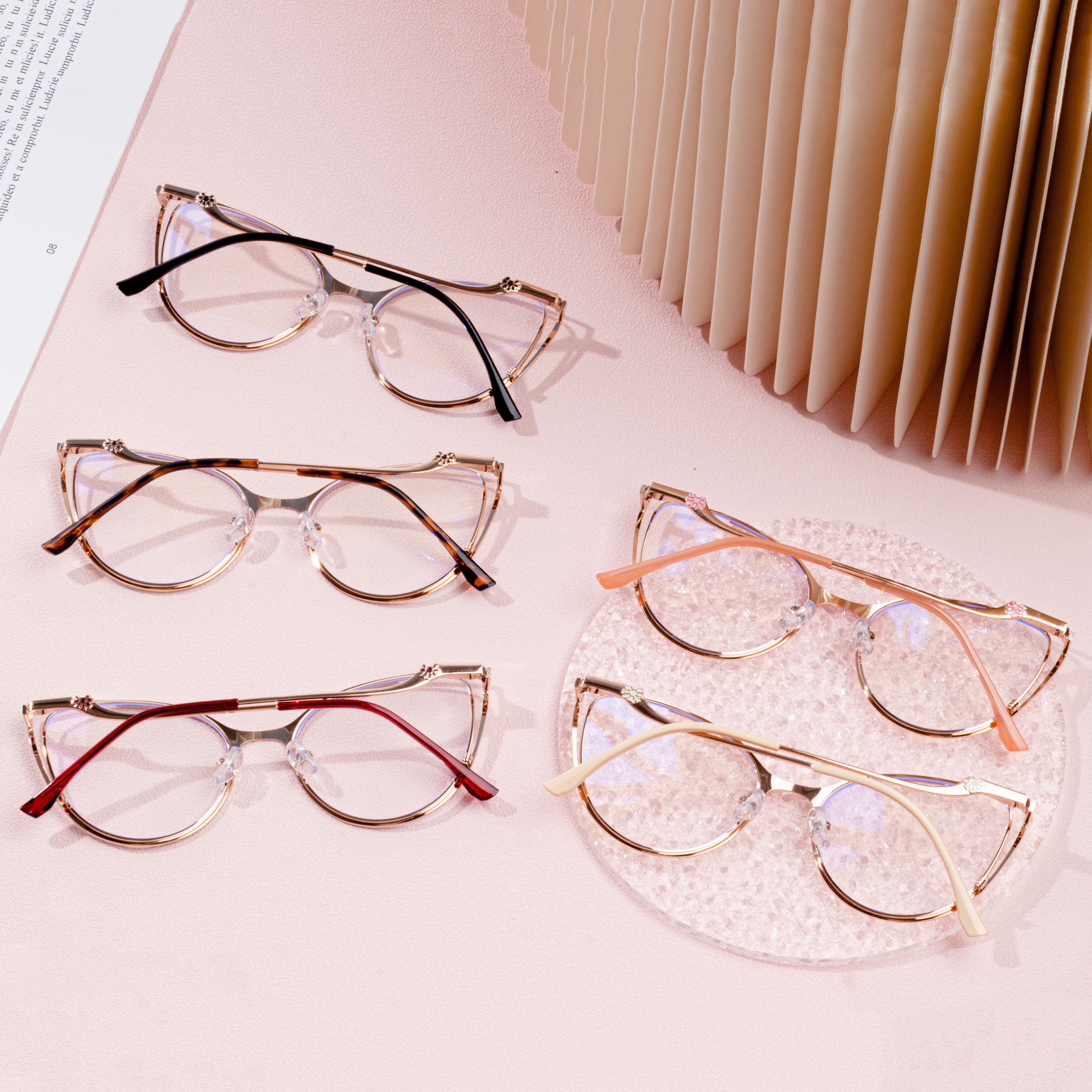 Glasses Metal Optical Women Lightweight Spectacle