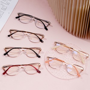 Metal Cat Eye Frames Anti Blue Light Blocking Optical Eyeglasses