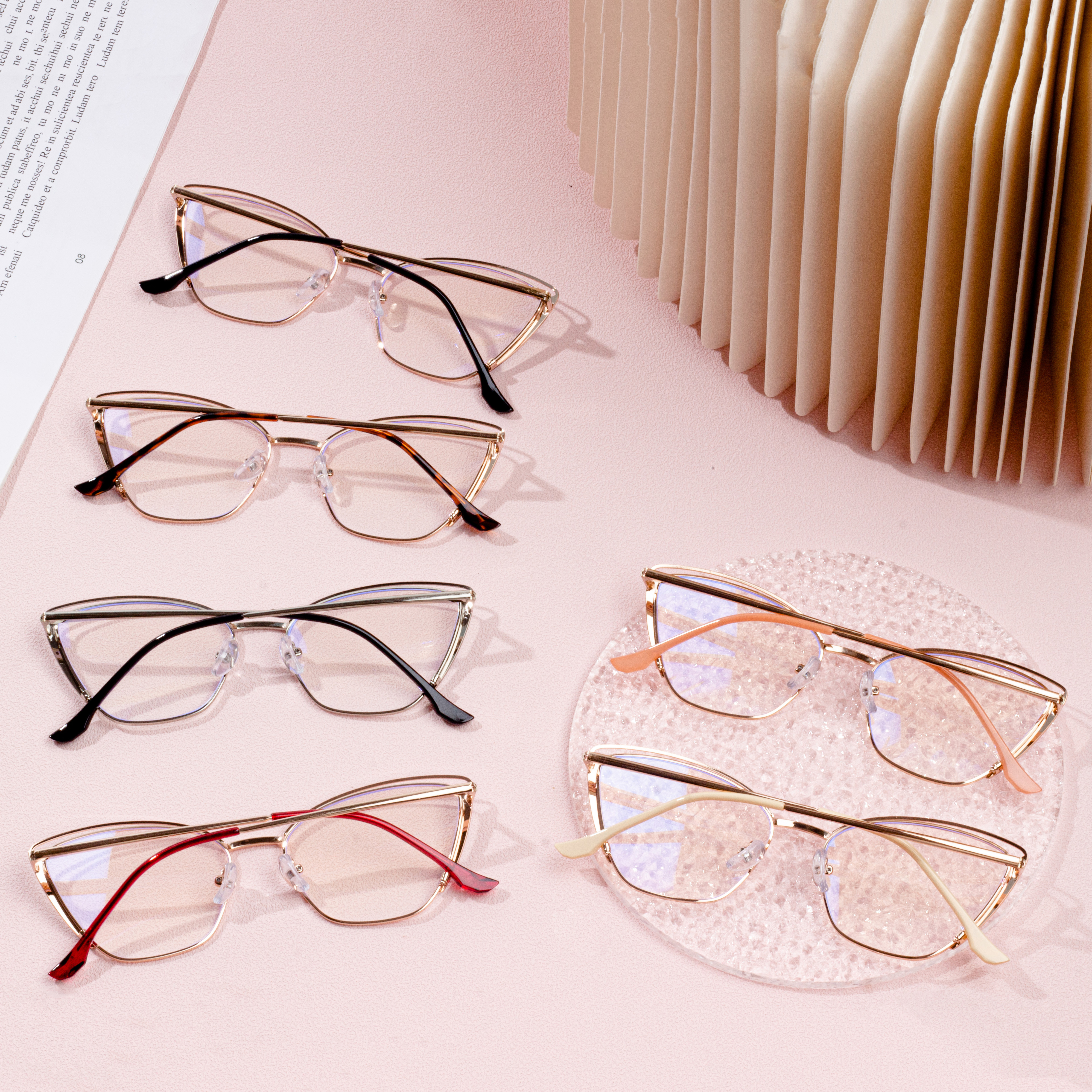 Metal Frames cat eye  Anti Blue Light Optical Frame Women