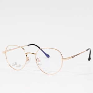 Monture optique lunettes de bonne qualité pour hommes et femmes lunettes rondes en métal