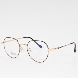 Monture optique lunettes de bonne qualité pour hommes et femmes lunettes rondes en métal