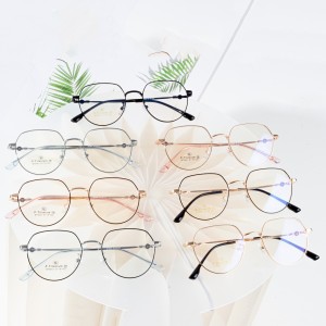 Classic Vintage Glasses Frame Round Mirror Simple Metal