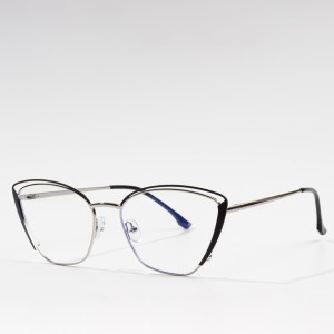 Metallrammer cat eye Anti Blue Light Optical Frame Dame