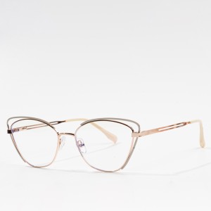 Metal Cat Eye Frames Anti Blue Light Blocking Optical Eyeglasses